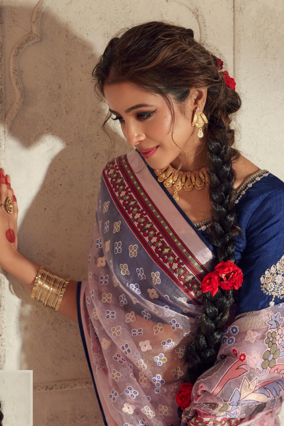 Elegance in Every Thread Designer Soft Brasso Organza With Beautiful Printed Saree