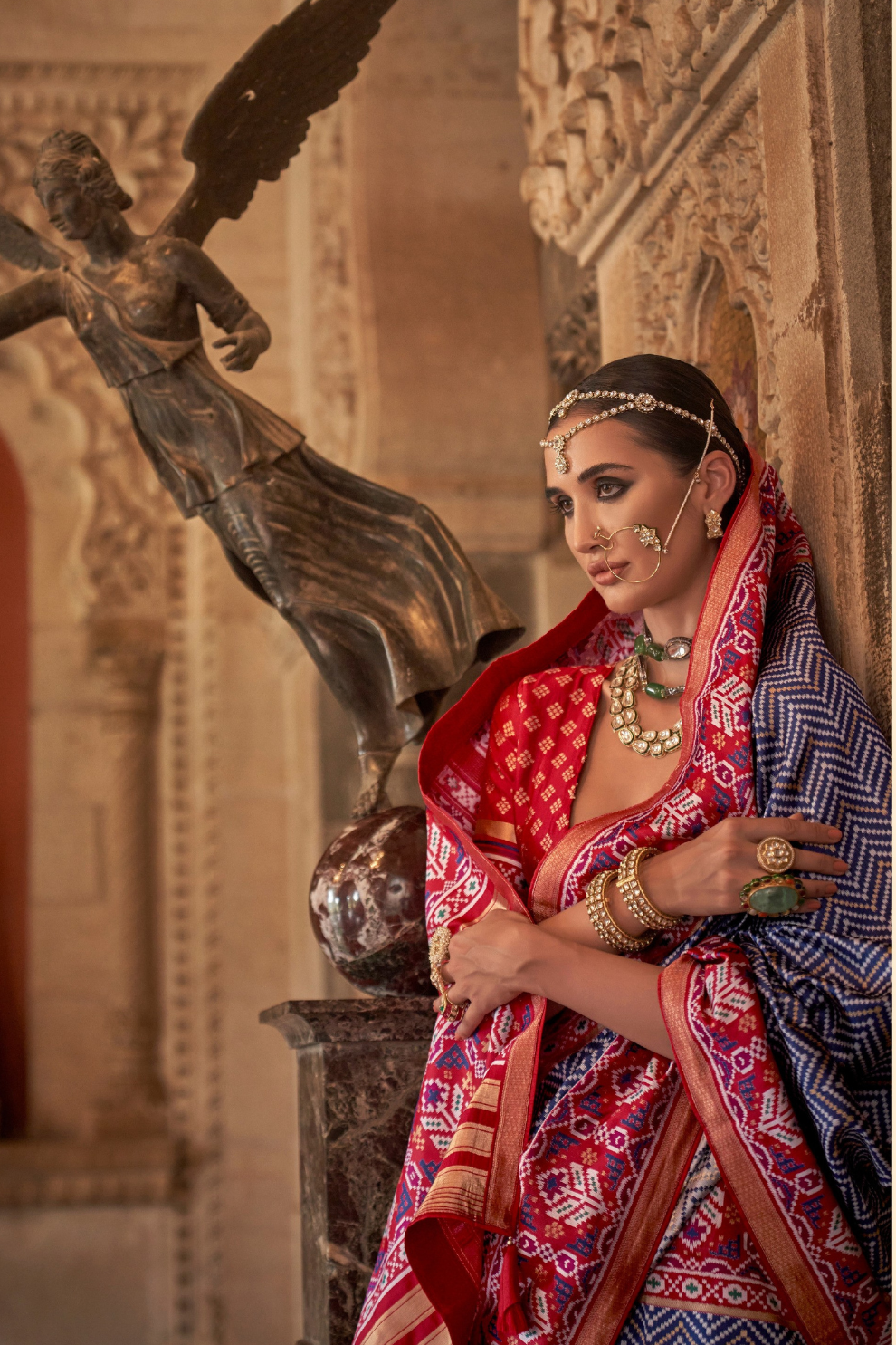 Vibrant Digital Printed Art Silk Saree with Contemporary Design