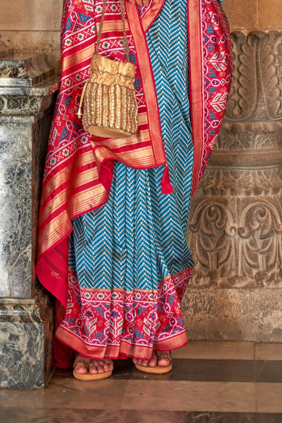 Vibrant Digital Printed Art Silk Saree with Contemporary Design