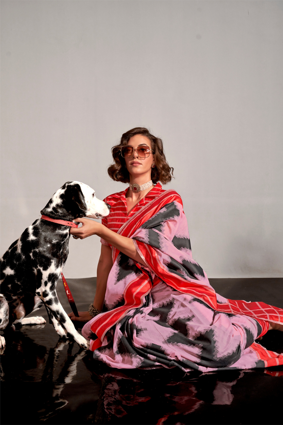 Banarasi Silk Saree with Zari Border and Rich Pallu