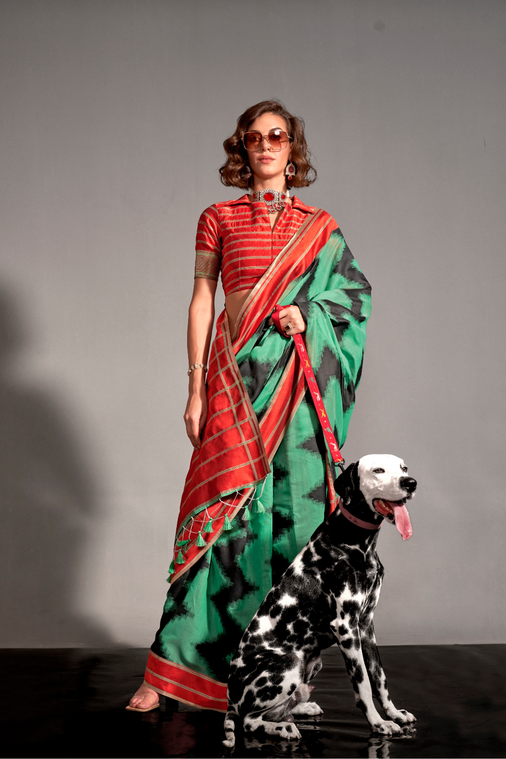 Banarasi Silk Saree with Zari Border and Rich Pallu