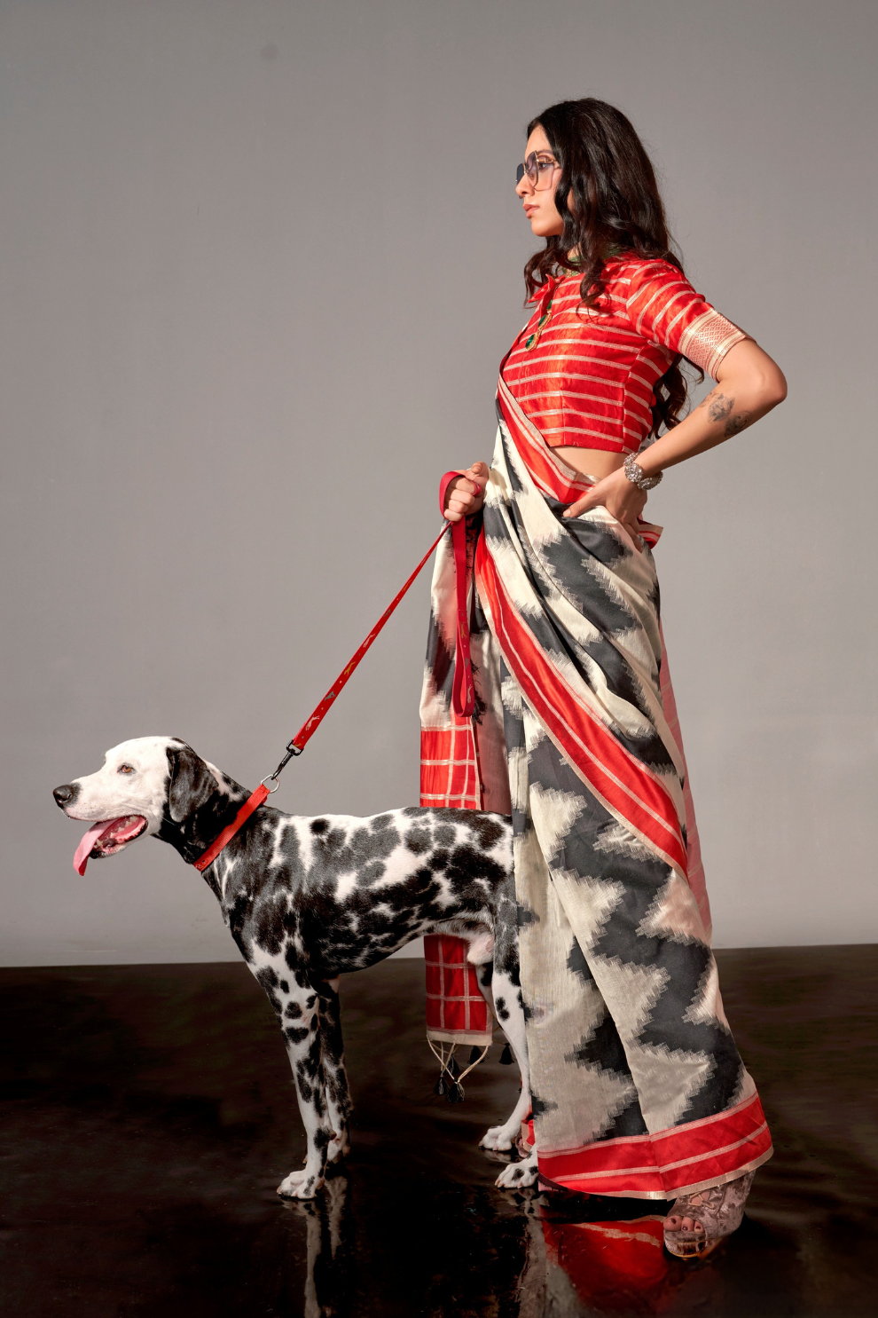 Banarasi Silk Saree with Zari Border and Rich Pallu