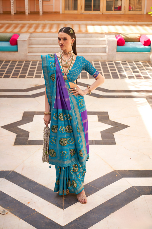 Classic Patola Motif Silk Saree for Festive Occasions