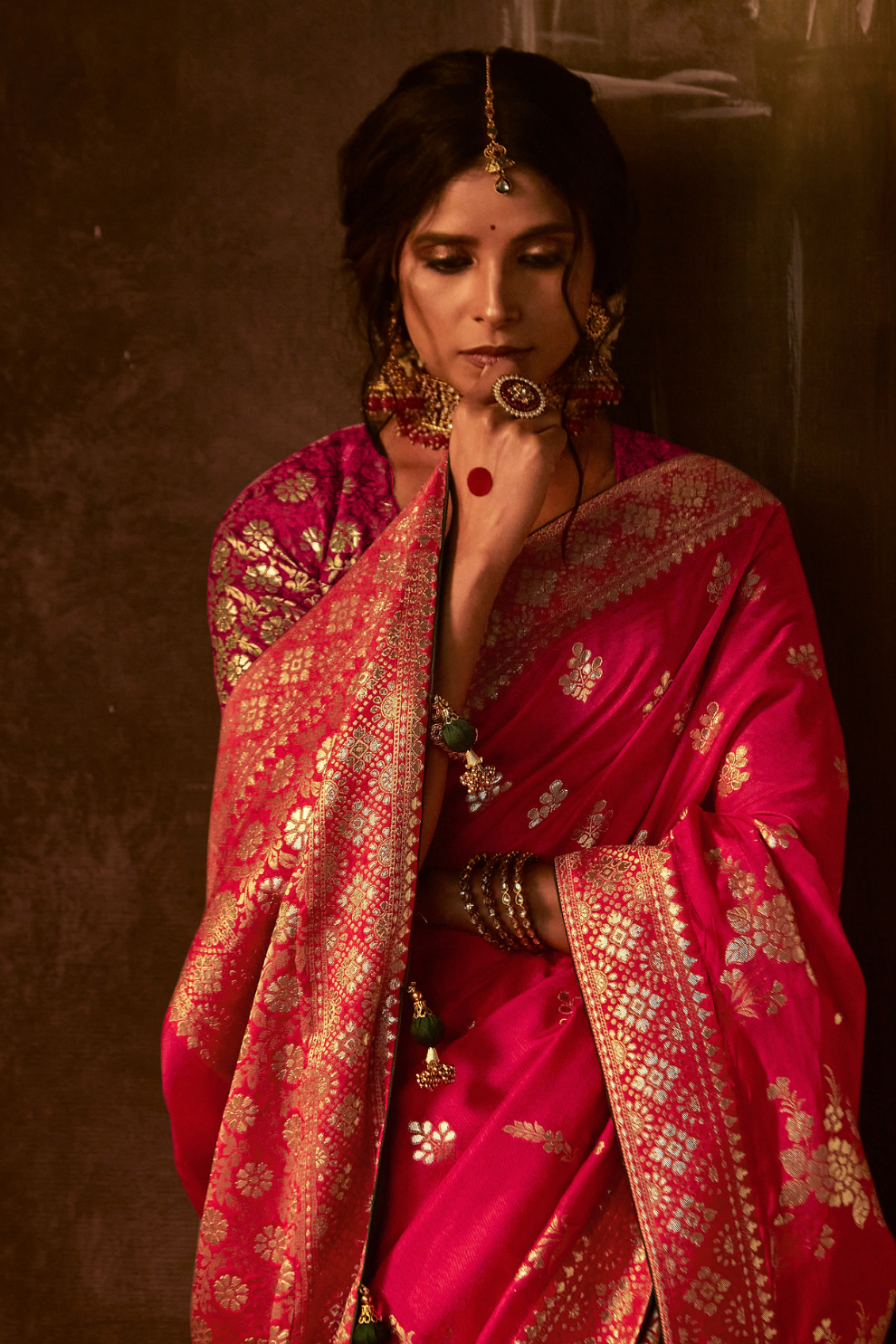 Royal Charm Pure Viscose Dola Silk Banarasi Saree with Designer Elegance