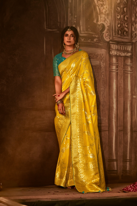 Royal Charm Pure Viscose Dola Silk Banarasi Saree with Designer Elegance