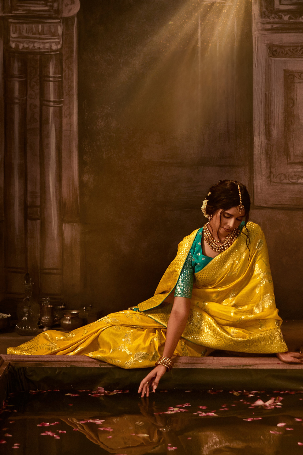 Royal Charm Pure Viscose Dola Silk Banarasi Saree with Designer Elegance