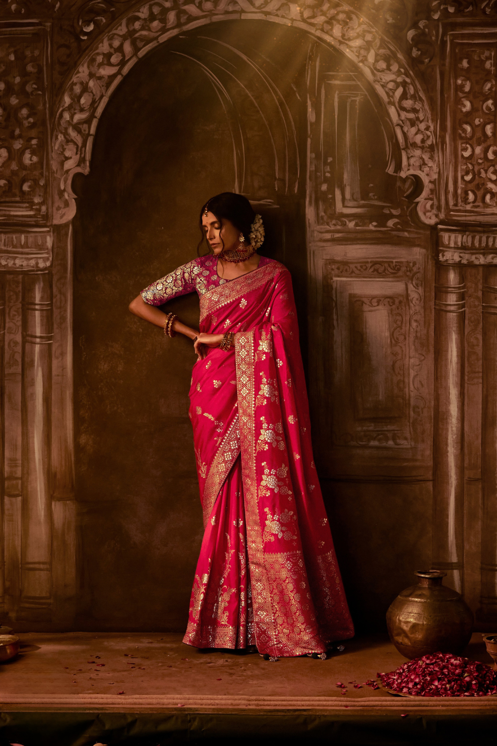 Royal Charm Pure Viscose Dola Silk Banarasi Saree with Designer Elegance