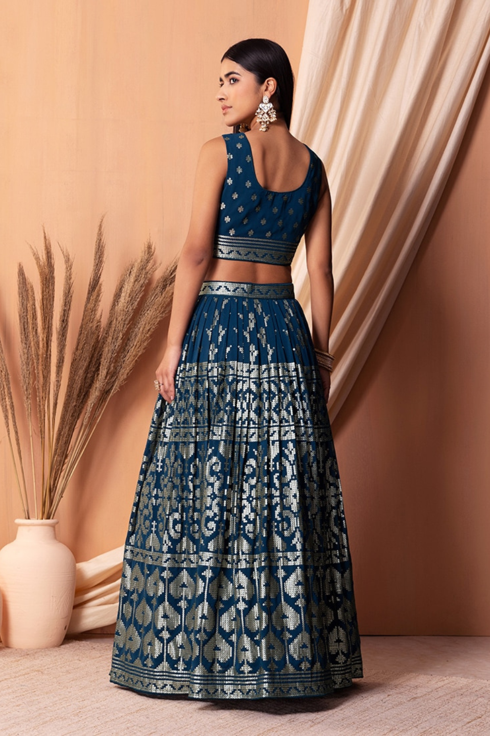 Stunning Georgette Embroidered Lehenga Choli for Wedding