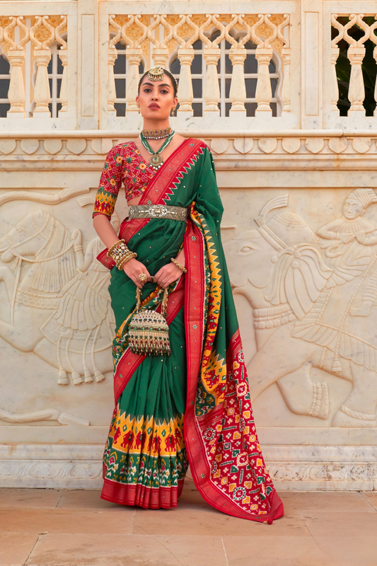 Elegant Patola Silk Saree in Smooth Designer Style