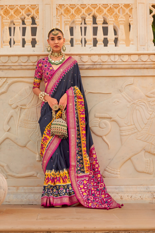Elegant Patola Silk Saree in Smooth Designer Style