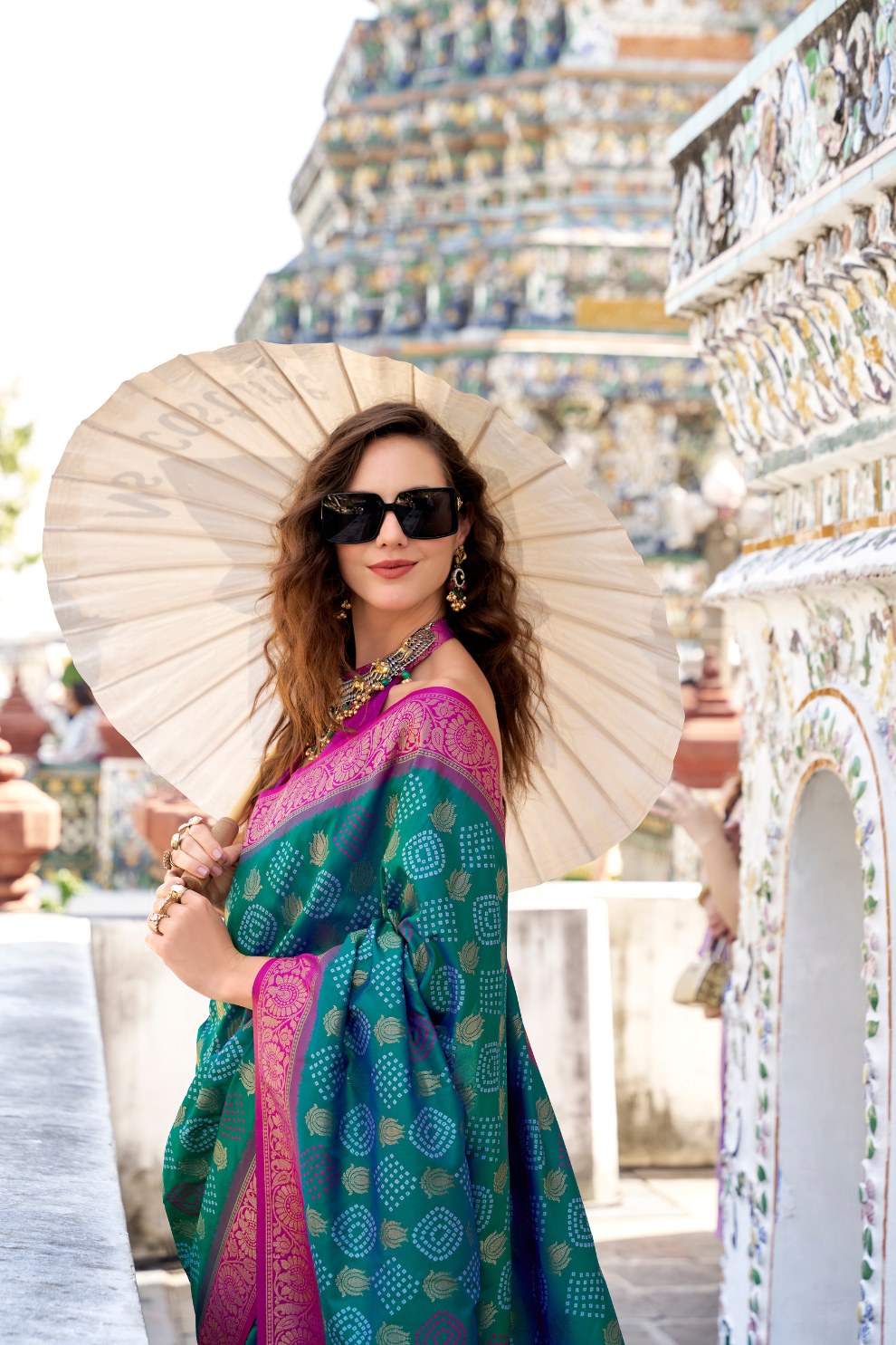 Soft Banarasi Bandhani Silk Saree with Traditional Weaving - LaVante Fashion