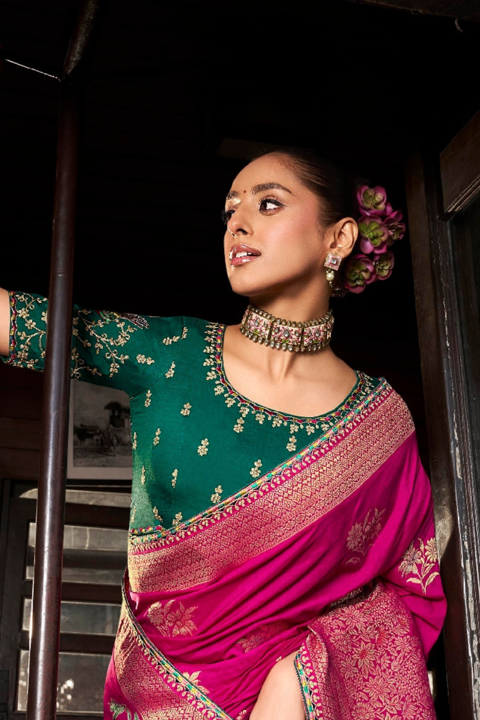 Soft Dola Viscose Silk Saree with 3D Weaved Pallu - LaVante Fashion