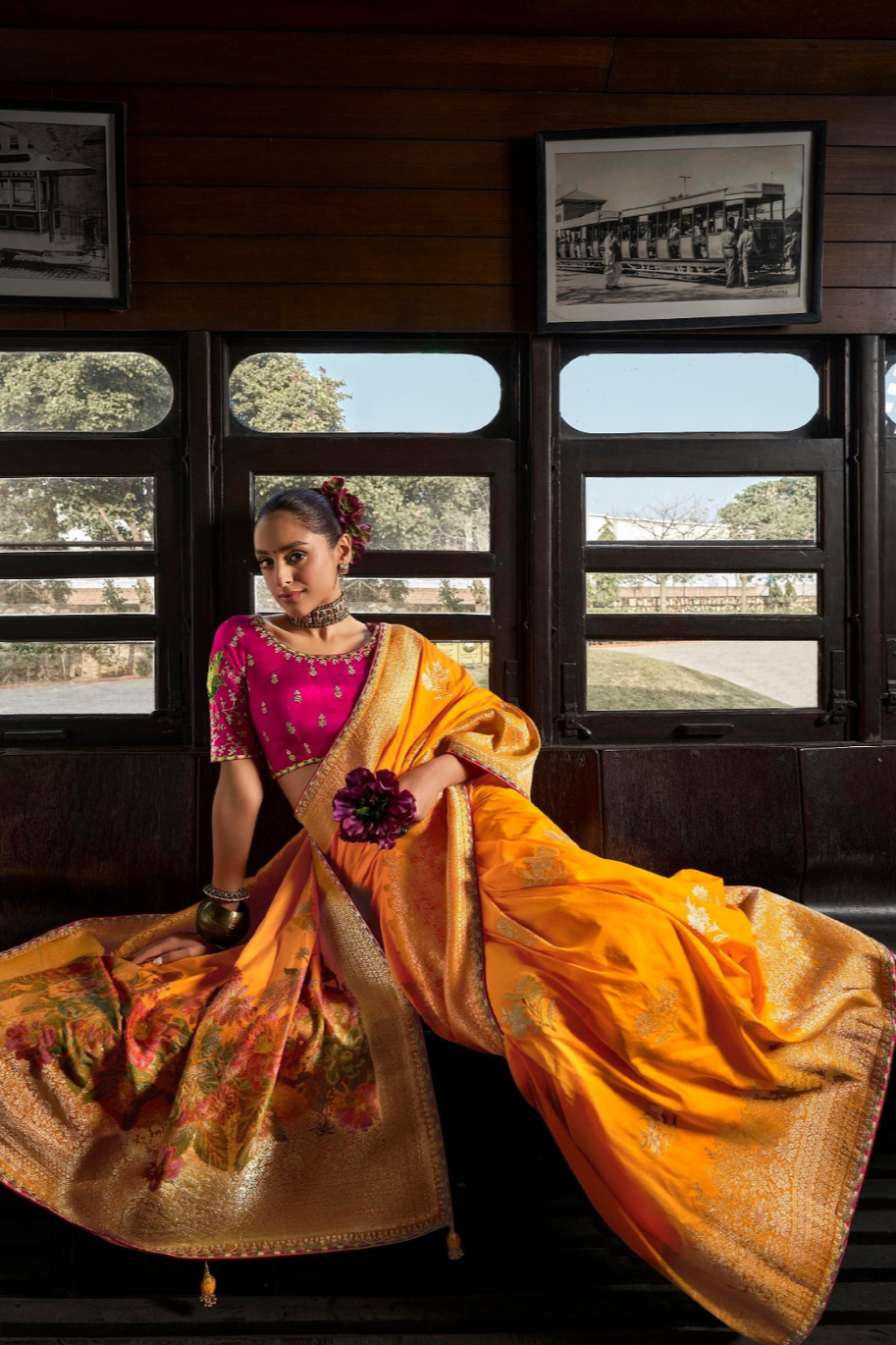 Soft Dola Viscose Silk Saree with 3D Weaved Pallu - LaVante Fashion