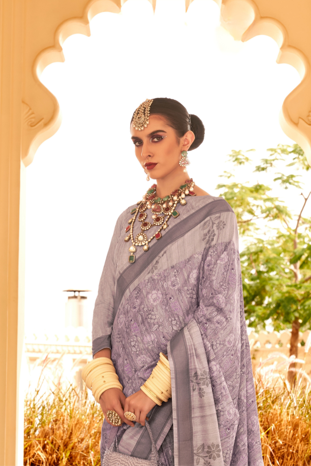 Rich Banarasi Handwoven  khadi Silk Saree with Traditional Weave