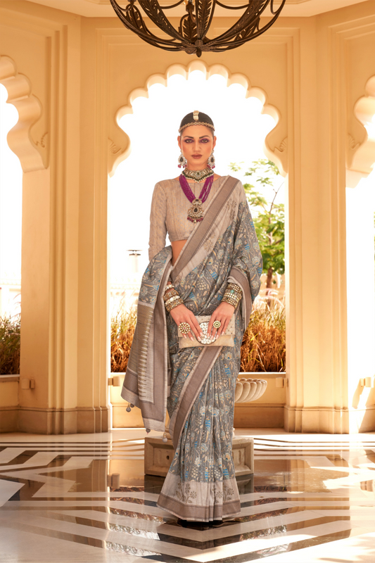 Rich Banarasi Handwoven  khadi Silk Saree with Traditional Weave