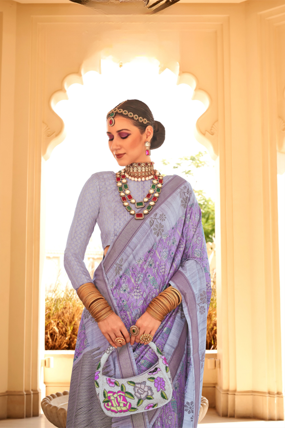 Rich Banarasi Handwoven  khadi Silk Saree with Traditional Weave