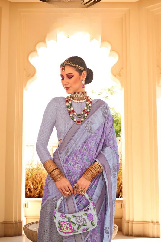 Rich Banarasi Handwoven  khadi Silk Saree with Traditional Weave