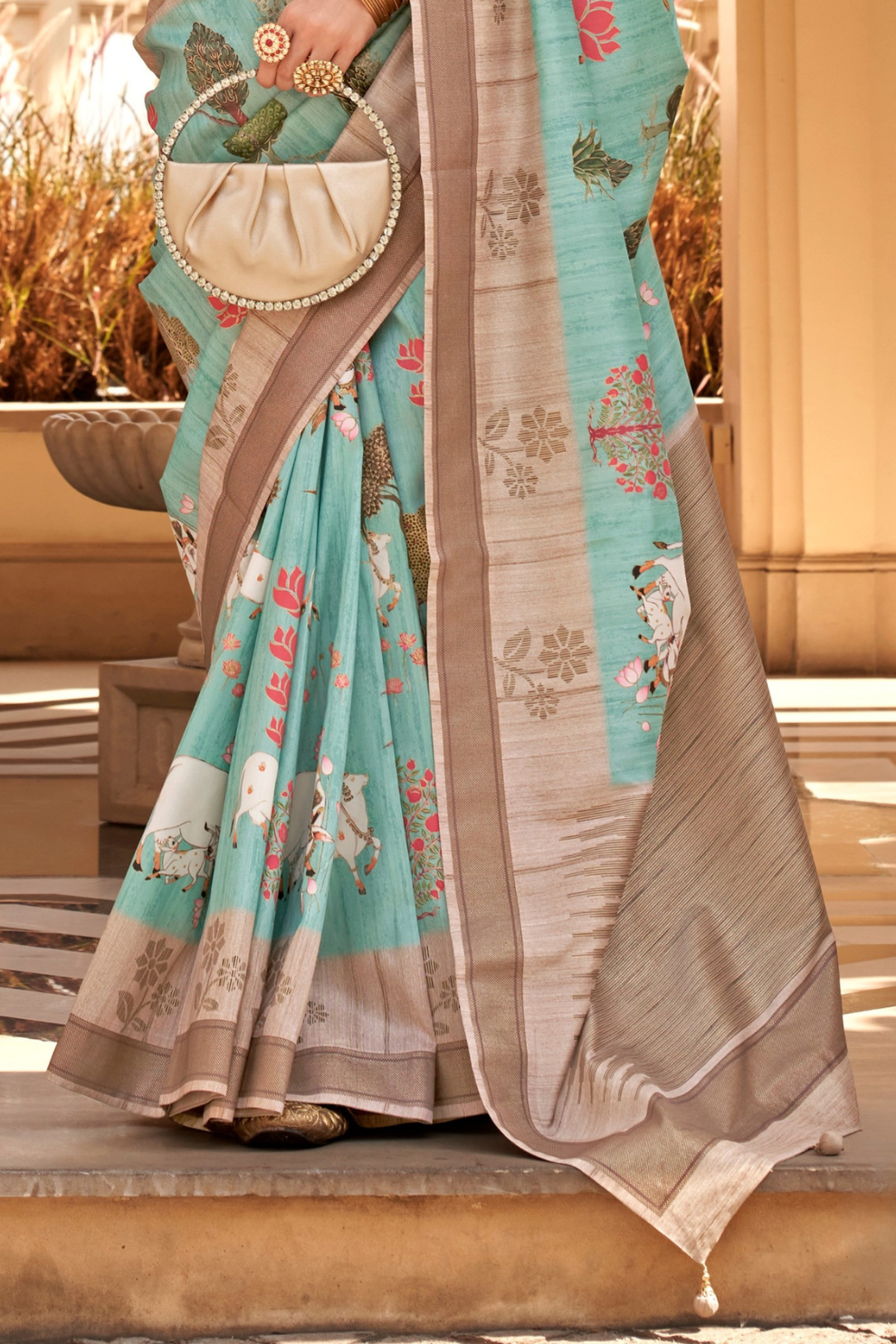 Rich Banarasi Handwoven  khadi Silk Saree with Traditional Weave