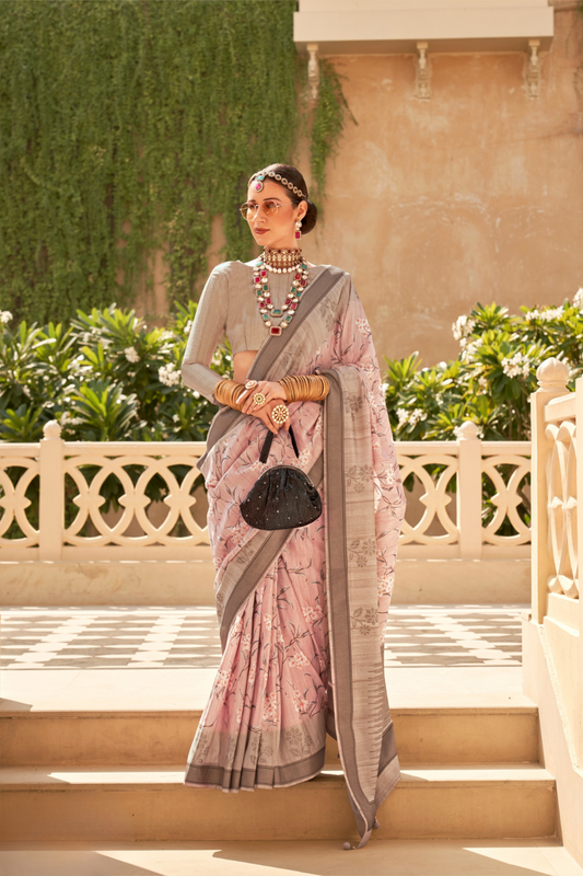 Rich Banarasi Handwoven  khadi Silk Saree with Traditional Weave