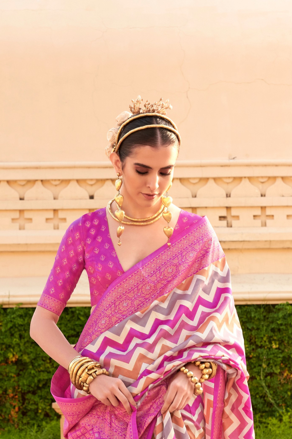 Foil Printed Poly Viscose Silk Saree with Elegant Aqua Finish