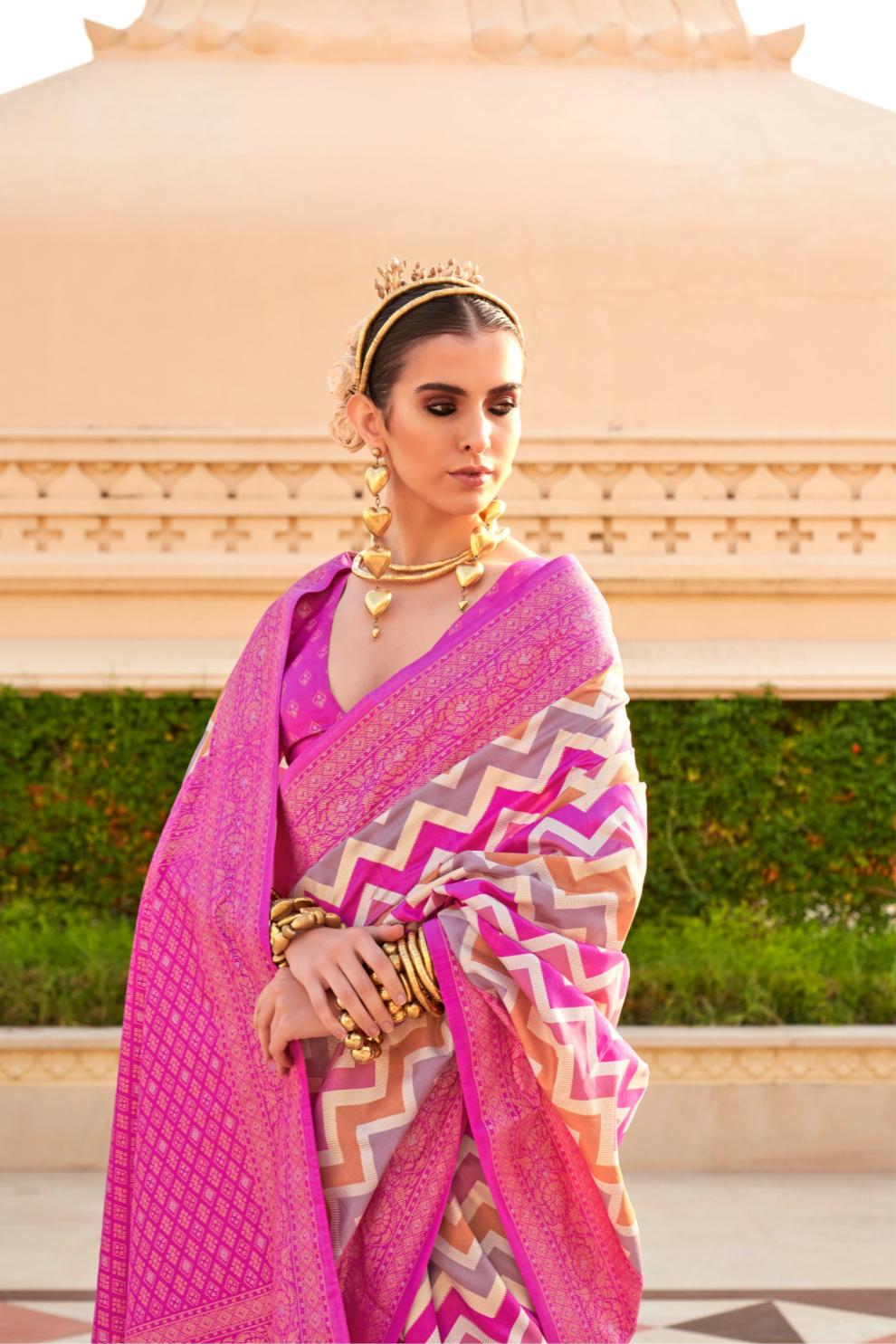 Foil Printed Poly Viscose Silk Saree with Elegant Aqua Finish