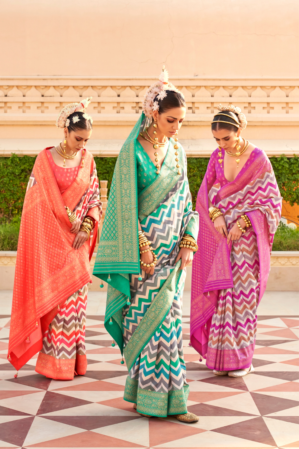 Foil Printed Poly Viscose Silk Saree with Elegant Aqua Finish