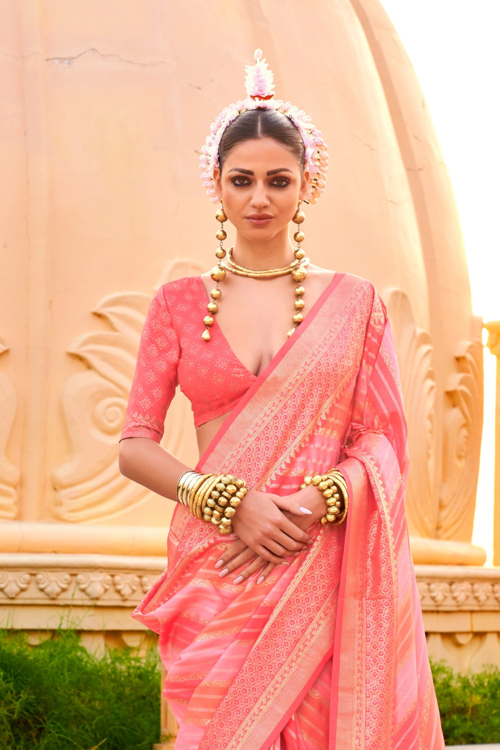 Foil Printed Poly Viscose Silk Saree with Elegant Aqua Finish