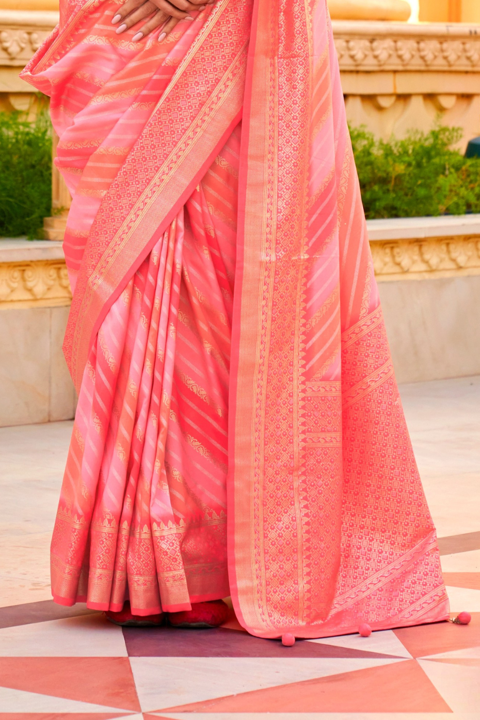 Foil Printed Poly Viscose Silk Saree with Elegant Aqua Finish