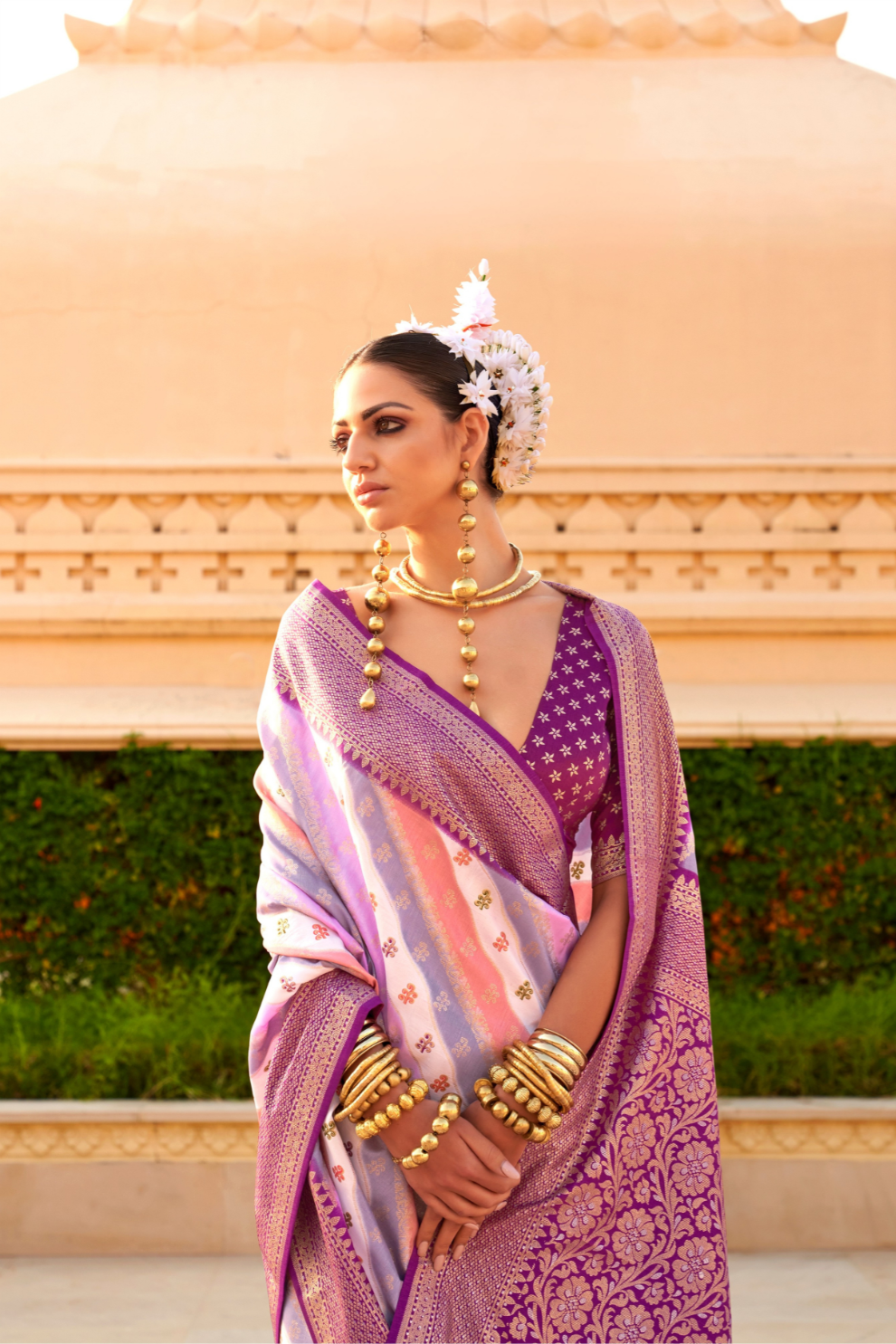 Foil Printed Poly Viscose Silk Saree with Elegant Aqua Finish