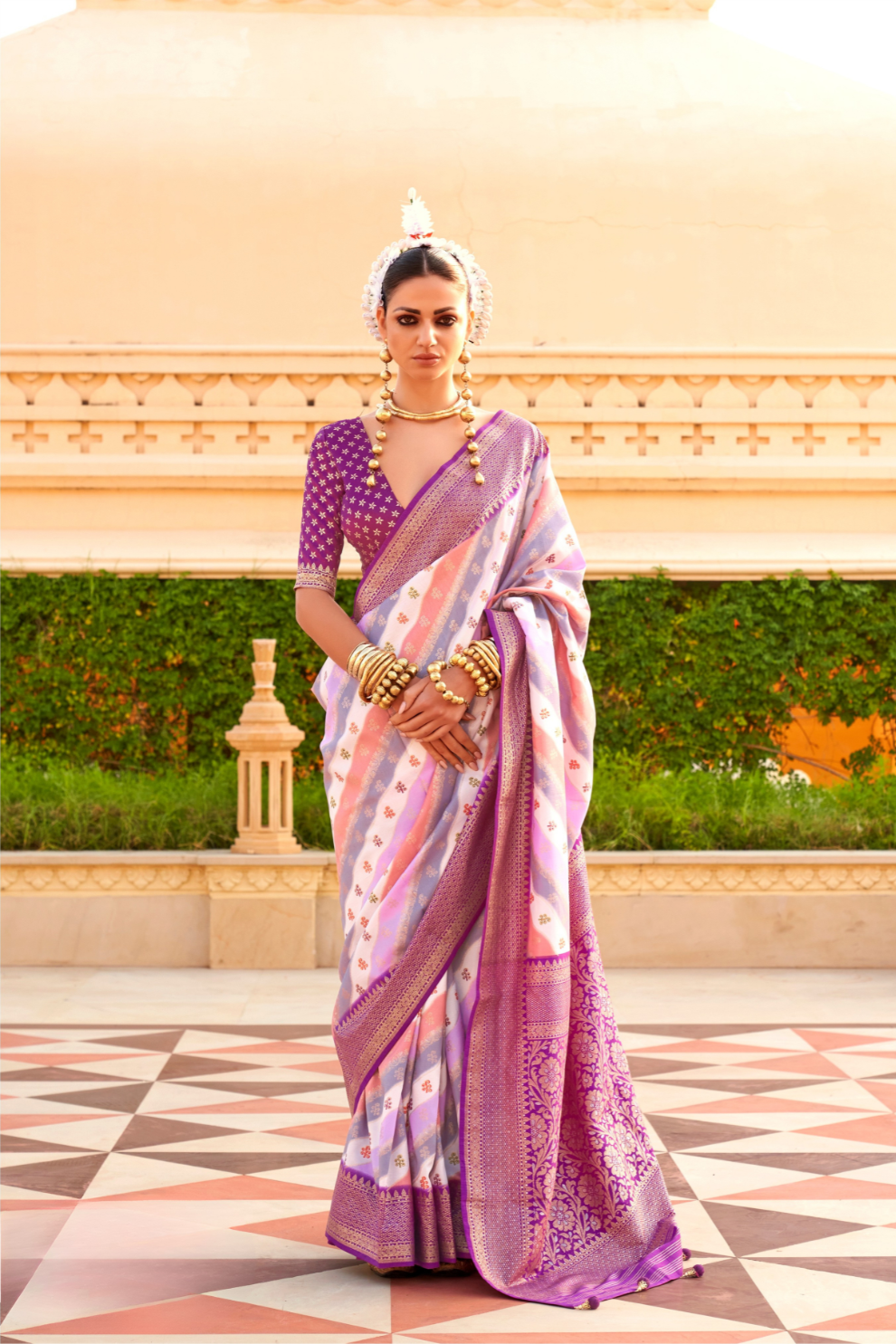 Foil Printed Poly Viscose Silk Saree with Elegant Aqua Finish