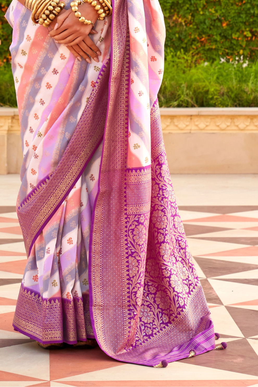 Foil Printed Poly Viscose Silk Saree with Elegant Aqua Finish