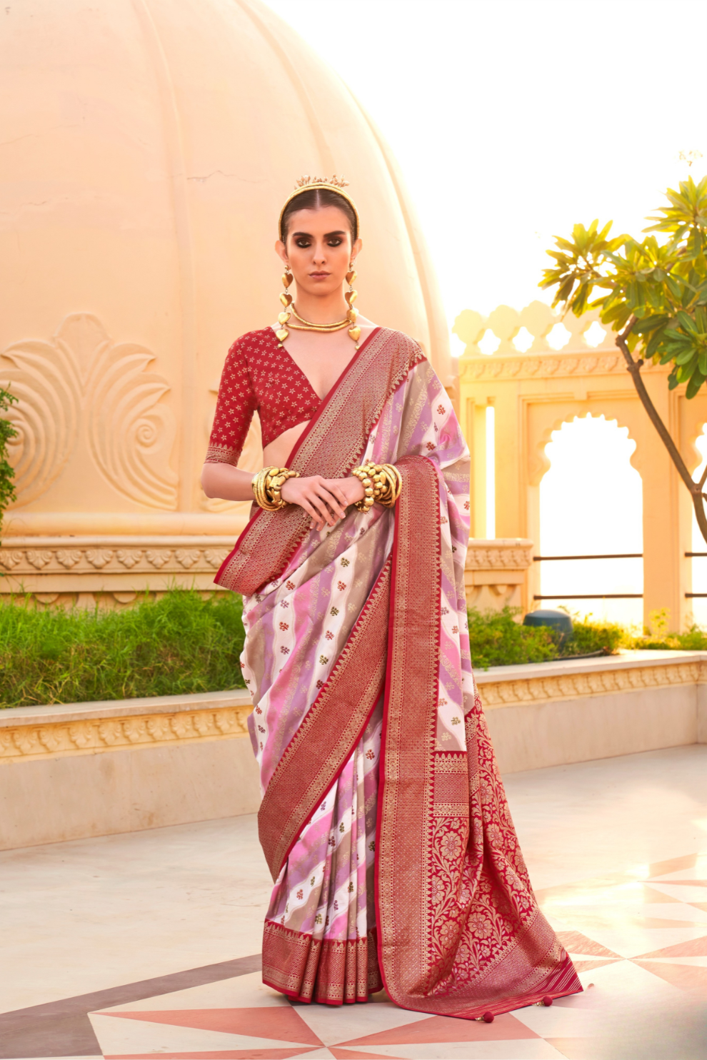 Foil Printed Poly Viscose Silk Saree with Elegant Aqua Finish