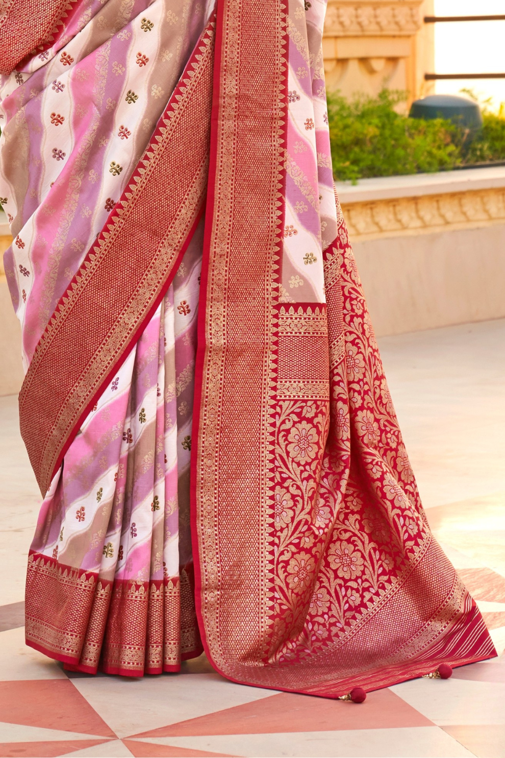 Foil Printed Poly Viscose Silk Saree with Elegant Aqua Finish