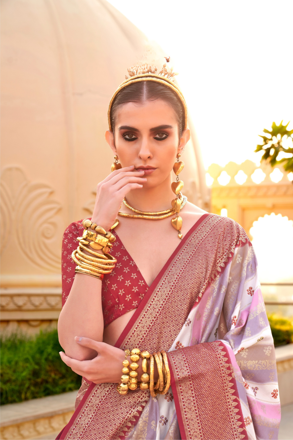 Foil Printed Poly Viscose Silk Saree with Elegant Aqua Finish