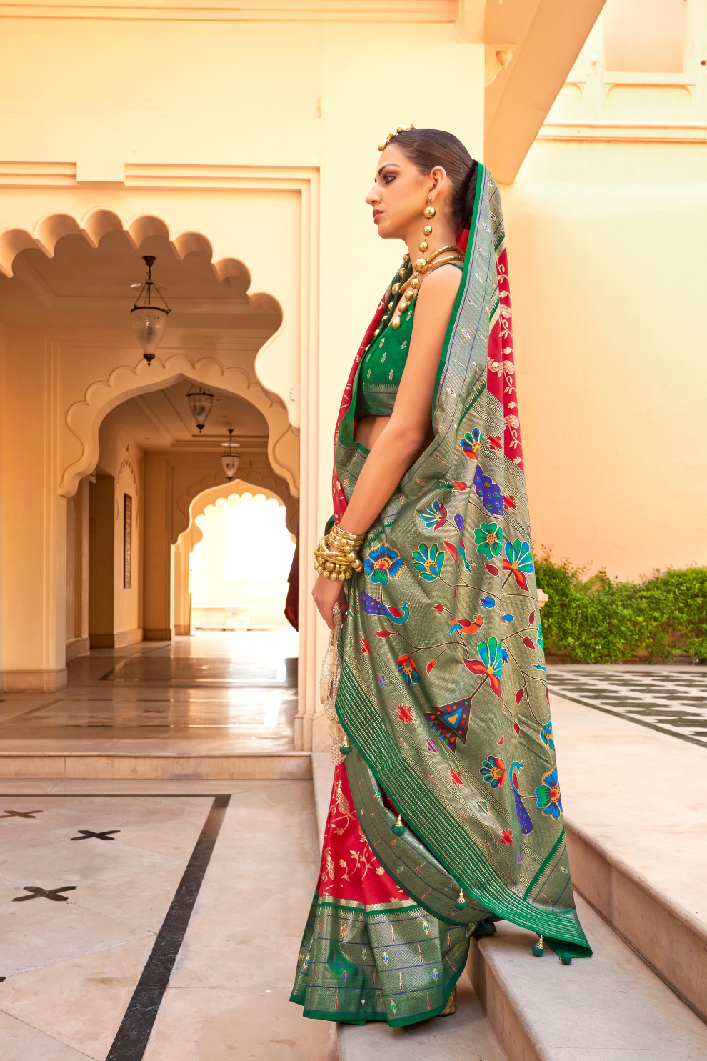 Designer Paithani Style Saree in Super Soft Poly Viscose Silk