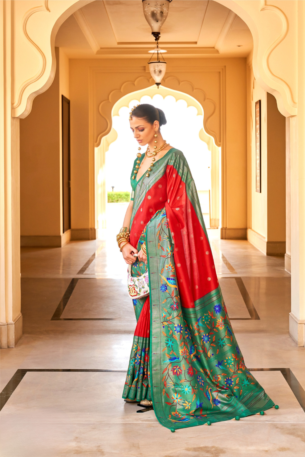 Designer Paithani Style Saree in Super Soft Poly Viscose Silk