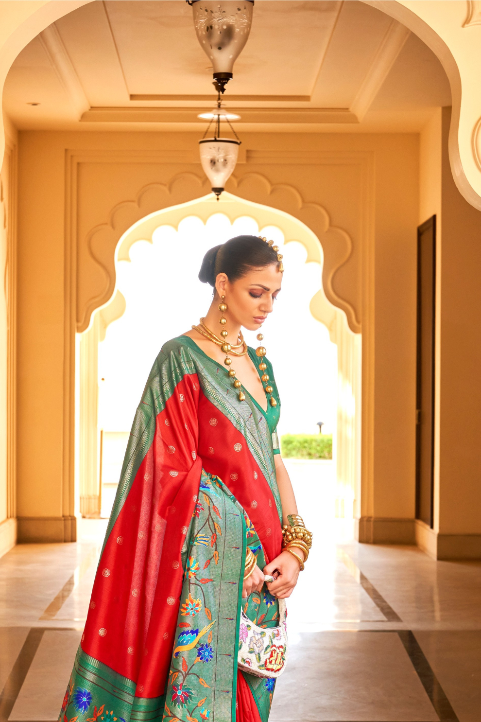 Designer Paithani Style Saree in Super Soft Poly Viscose Silk