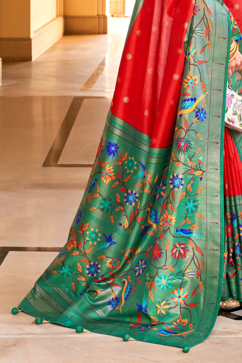 Designer Paithani Style Saree in Super Soft Poly Viscose Silk