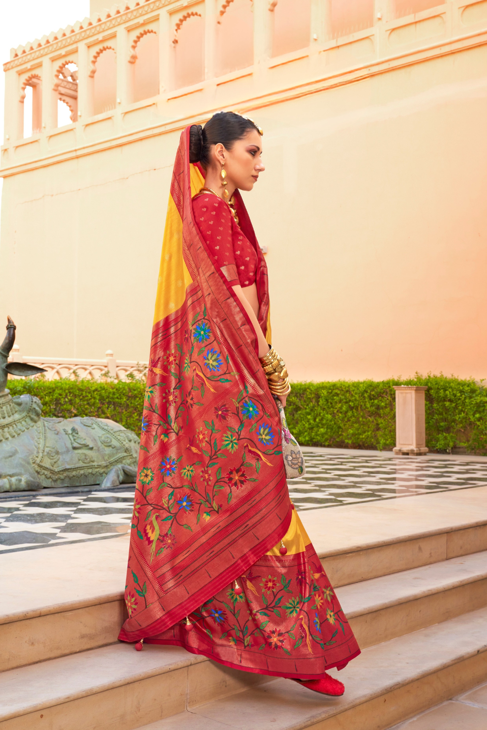 Designer Paithani Style Saree in Super Soft Poly Viscose Silk
