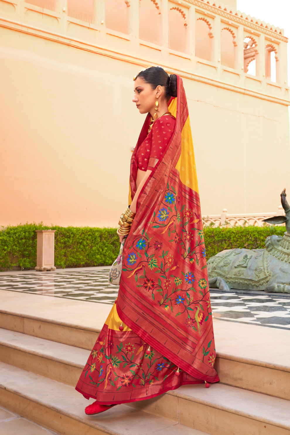 Designer Paithani Style Saree in Super Soft Poly Viscose Silk