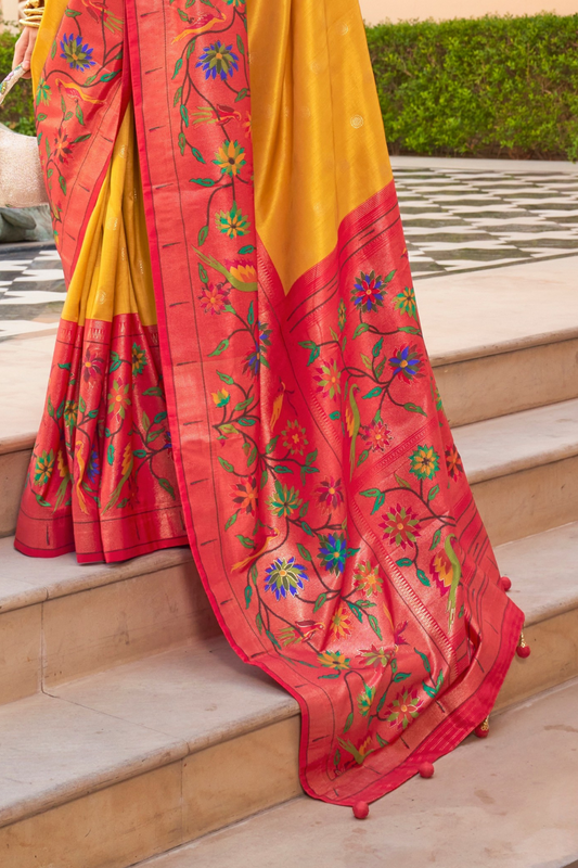 Designer Paithani Style Saree in Super Soft Poly Viscose Silk