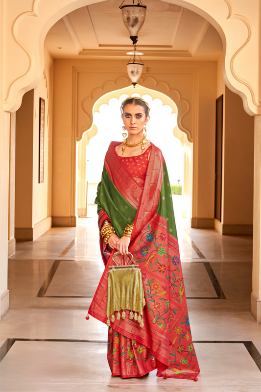 Designer Paithani Style Saree in Super Soft Poly Viscose Silk