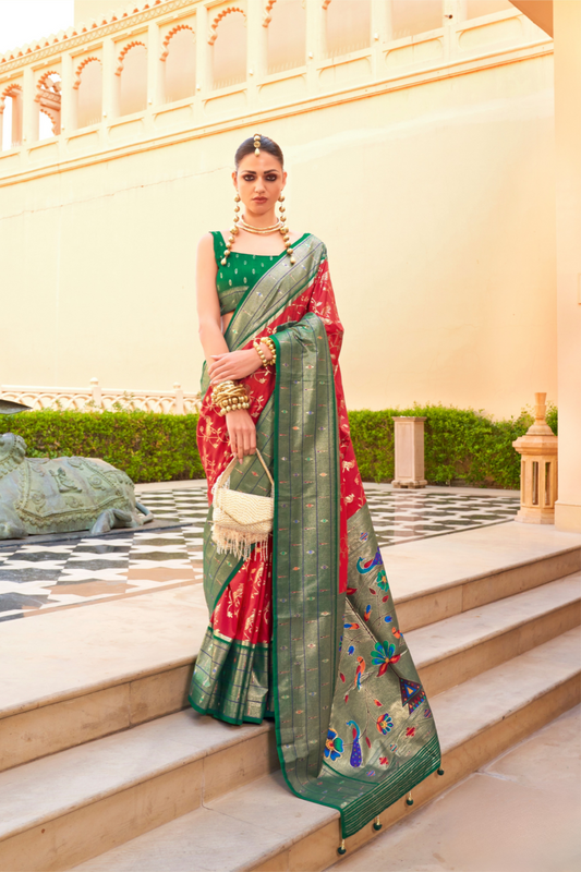 Designer Paithani Style Saree in Super Soft Poly Viscose Silk