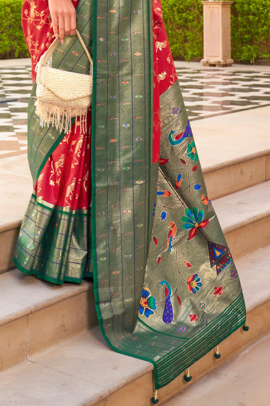 Designer Paithani Style Saree in Super Soft Poly Viscose Silk
