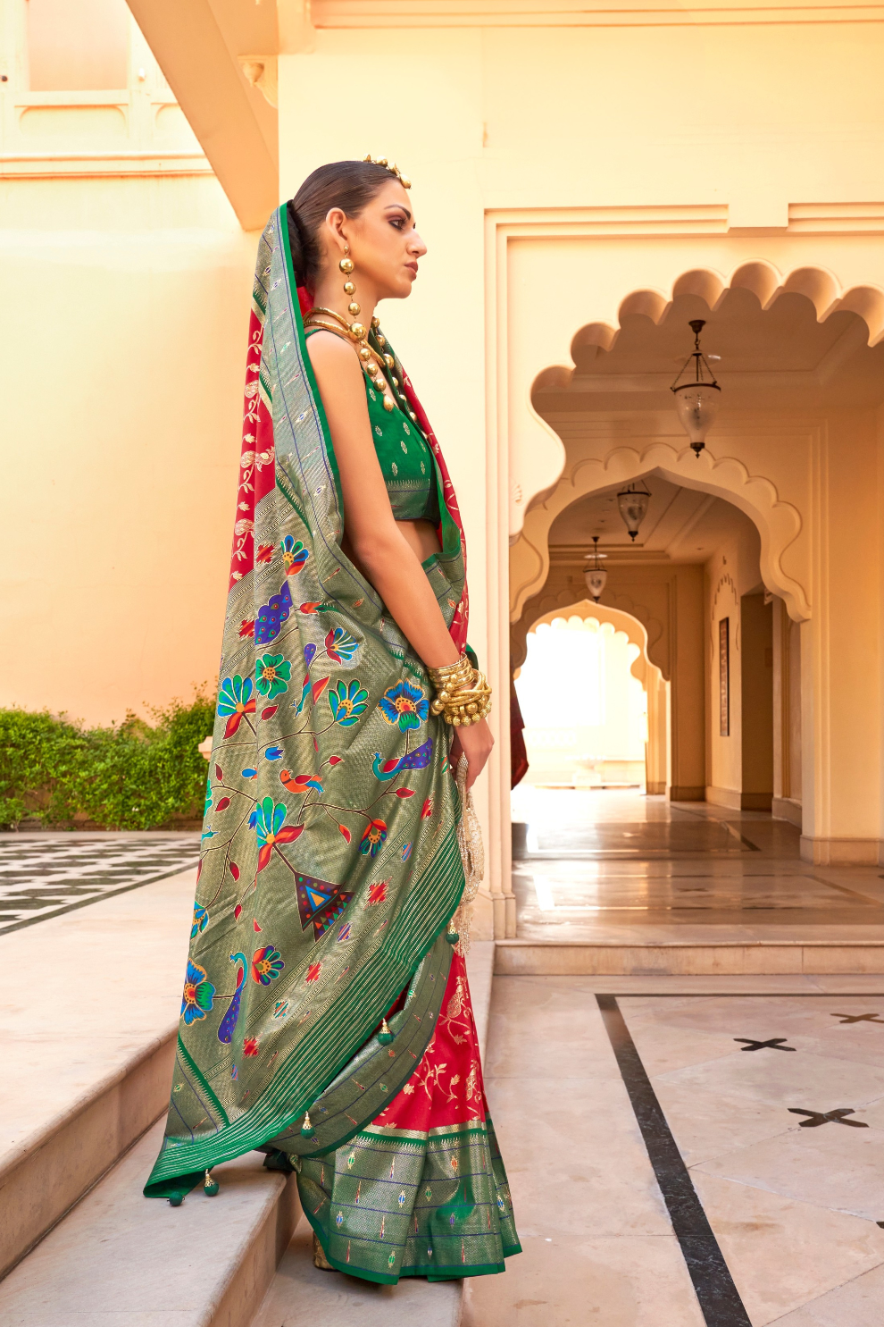 Designer Paithani Style Saree in Super Soft Poly Viscose Silk