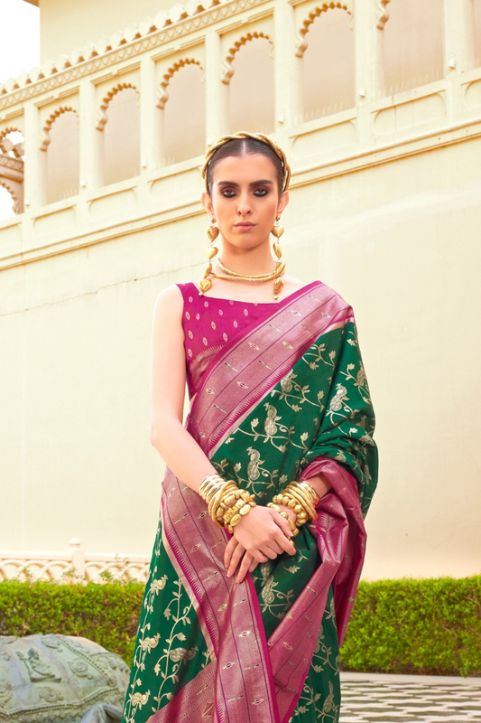 Designer Paithani Style Saree in Super Soft Poly Viscose Silk