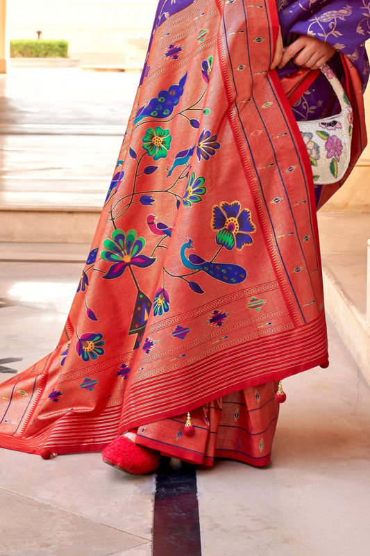 Designer Paithani Style Saree in Super Soft Poly Viscose Silk