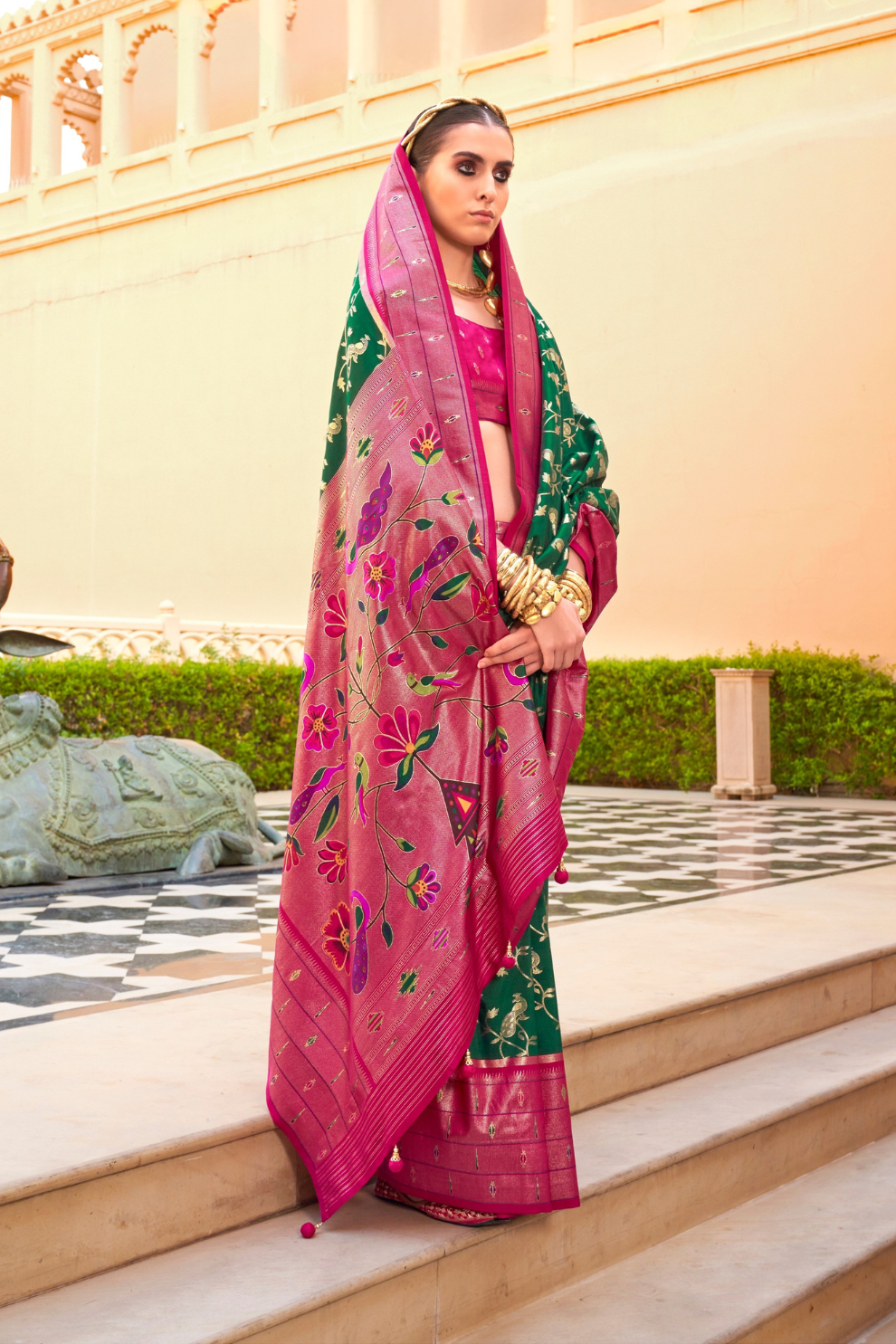 Designer Paithani Style Saree in Super Soft Poly Viscose Silk