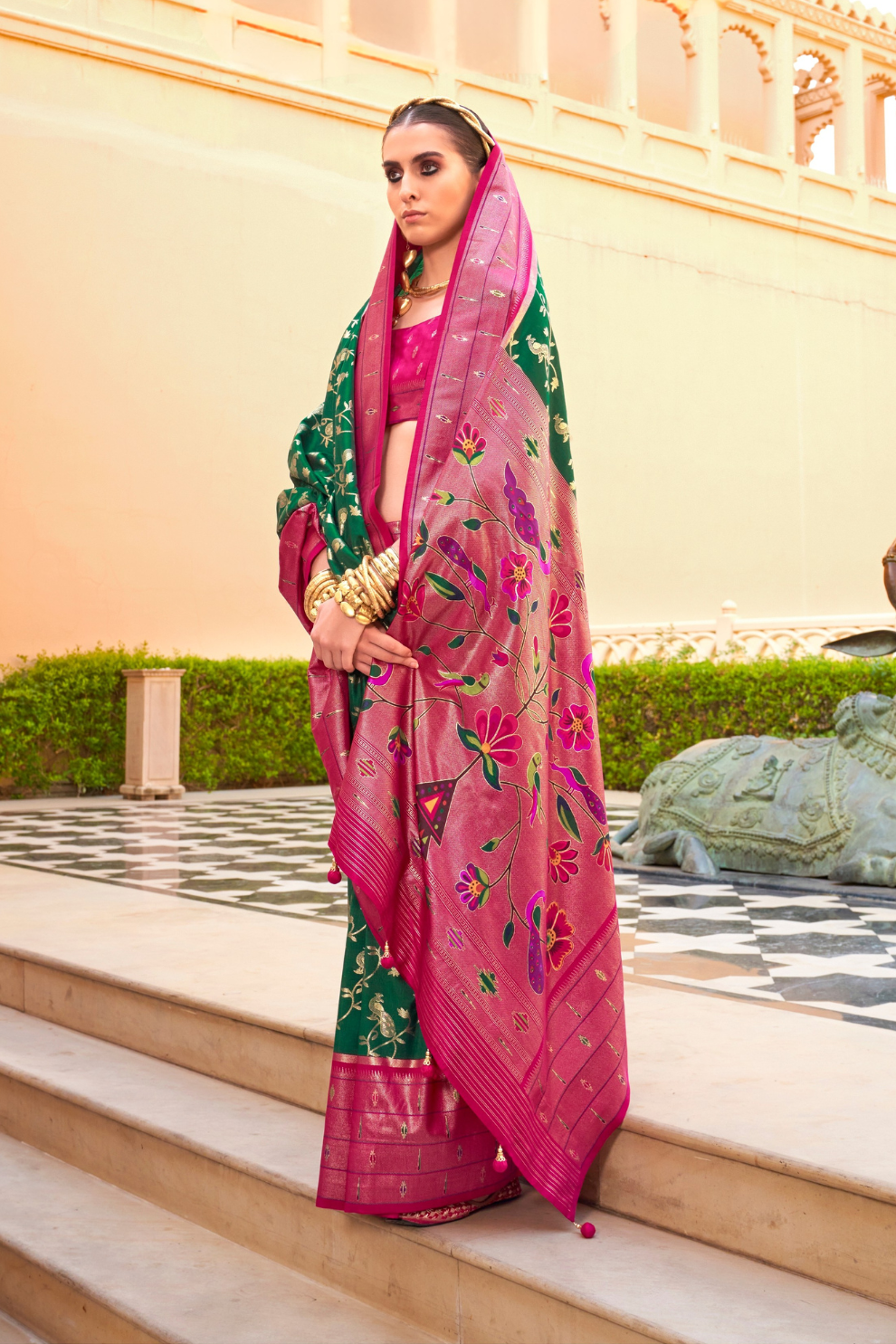 Designer Paithani Style Saree in Super Soft Poly Viscose Silk