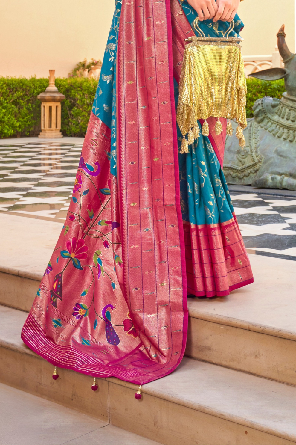 Designer Paithani Style Saree in Super Soft Poly Viscose Silk